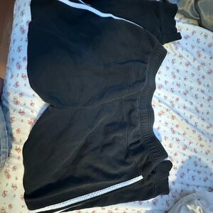 Black Sweatpants with White Stripe